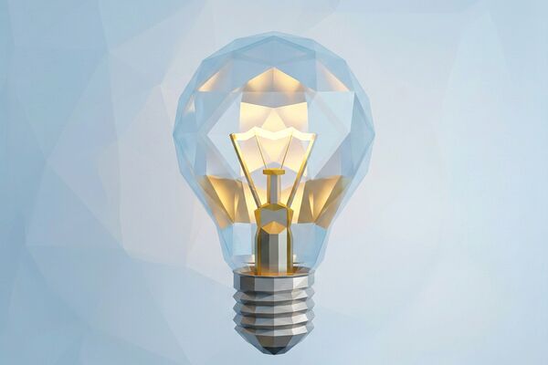 Glühbirne für Innovationsberatung (KI-generiert)