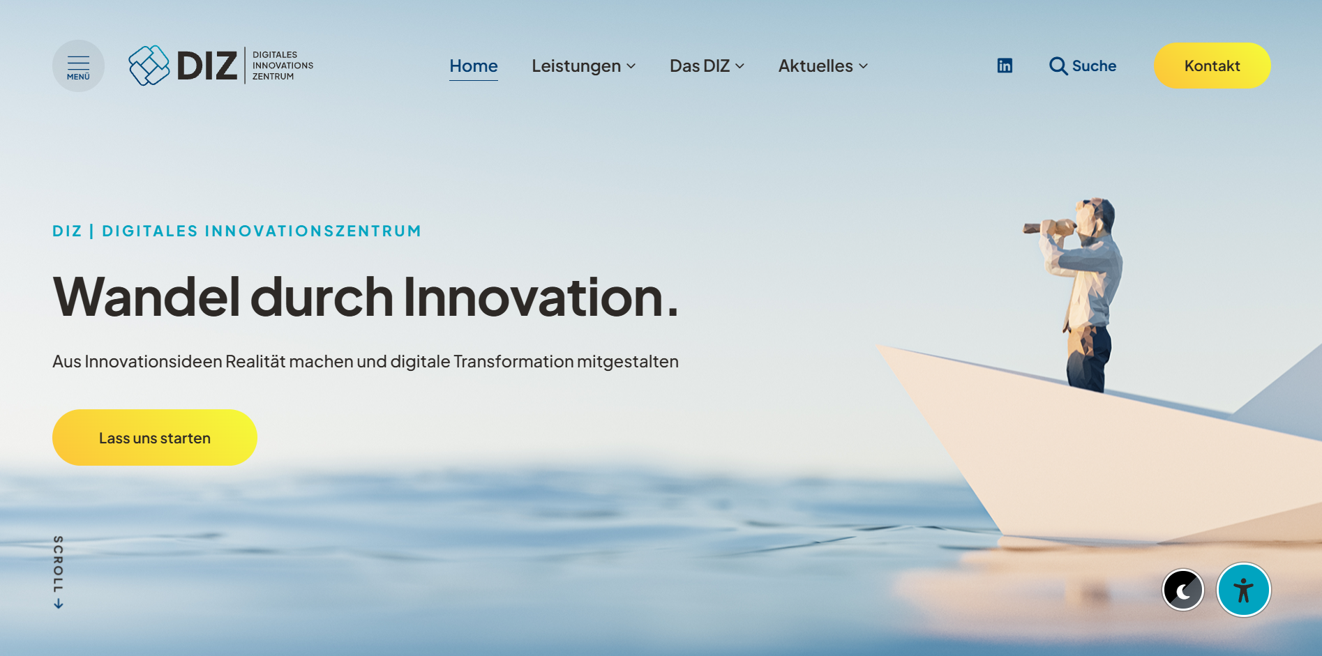 Screenshot der neuen Website